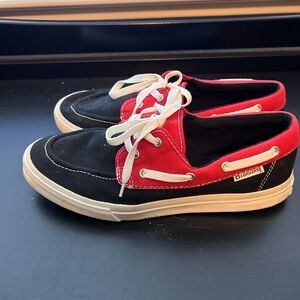 Men’s Converse Black and Red Canvas Sneakers